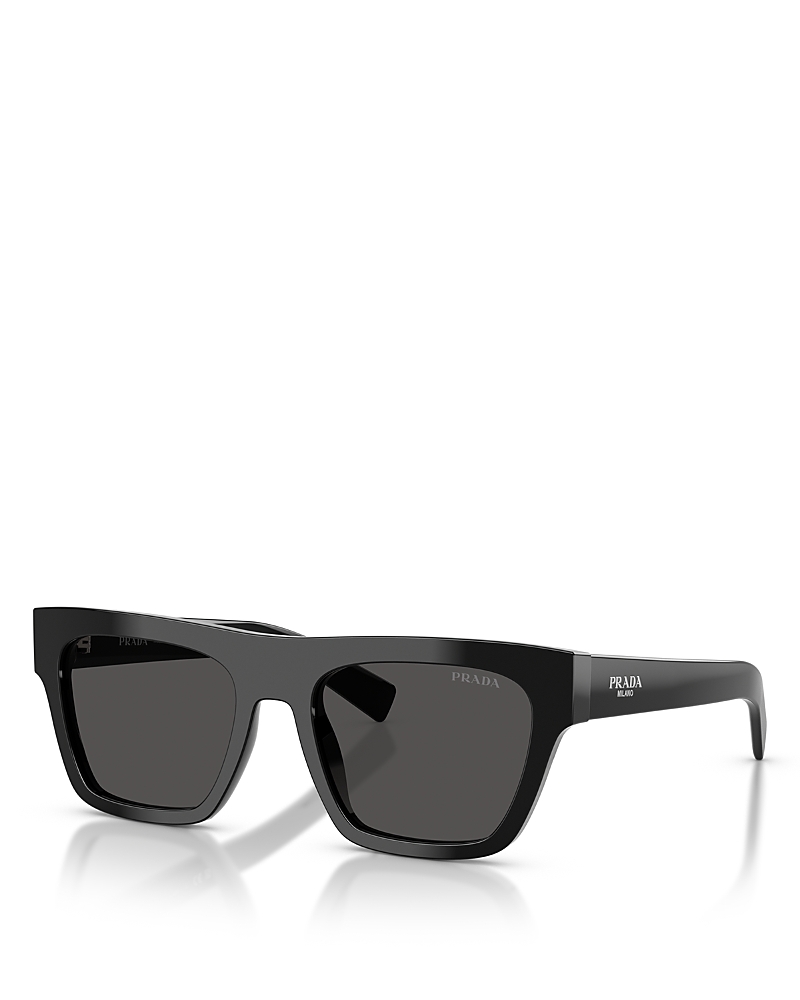 Prada Men's Rectangle Sunglasses, Pr C03s In Black