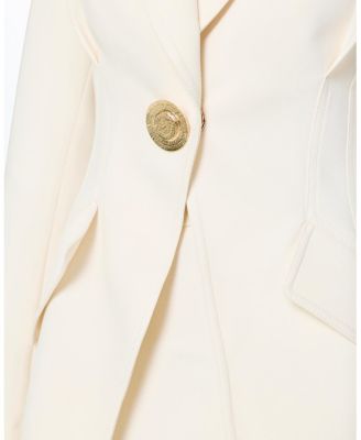 Gold Accent Padded Shoulder Jacket