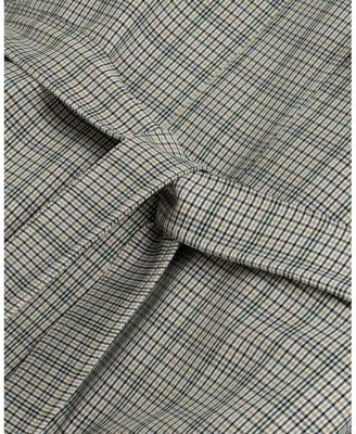 Belted Glen Check Cape Trench Coat
