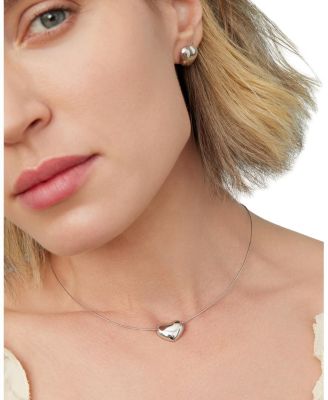  Sterling Silver Lover Pendant Necklace, 16"