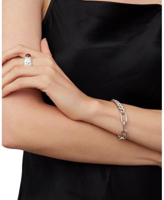 Sterling Silver Curb Clip Link Connector Clasp Bracelet