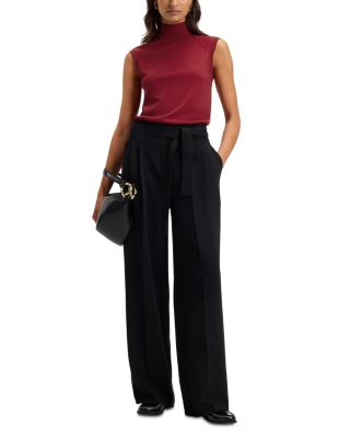 Fipini Wool-Blend Sleeveless Mock Neck Sweater