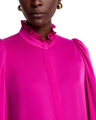 Harley Silk Blend Ruffle Blouse