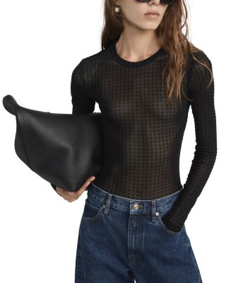 The Mesh Polka Dot Top