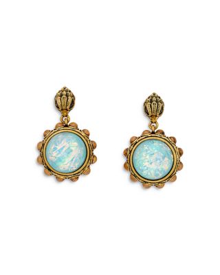 Signature Eagle Vintage Cabochon Drop Earrings