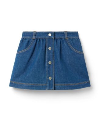 Girls' Denim Button Skirt - Baby, Little Kid, Big Kid