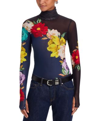 Zadie Floral Mesh Top