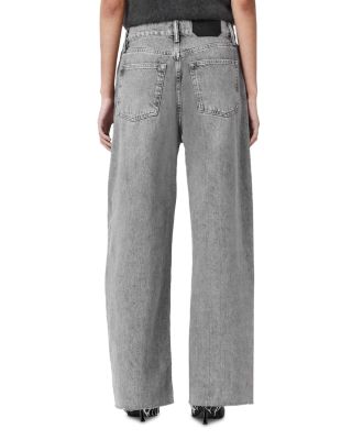 Aki Crossover High Rise Jeans in Destroy Grey