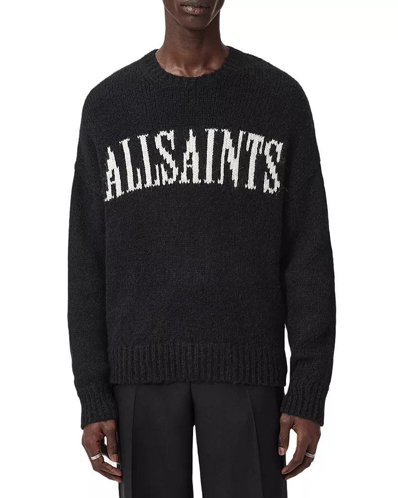 Allsaints Stokes Oversized Fit Logo Sweater