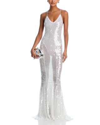 Low Back Fara Slip Fishtail Gown