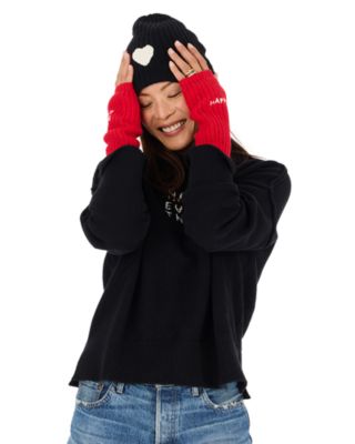 Happy Everything Embroidered Mittens