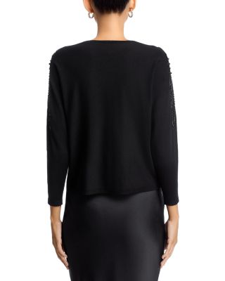 Illusion Lace Dolman Sleeve Sweater