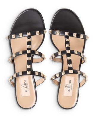 Women's Rockstud Block Heel Slide Sandals