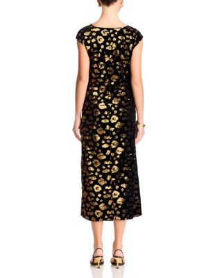 Sequinned Cowl Neck Dress