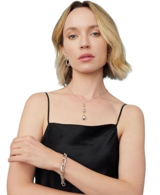  Sterling Silver Reflection Pendant Necklace, 18"