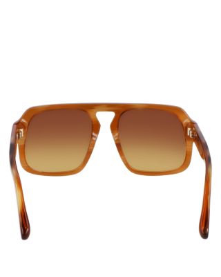 Chain Rectangular Sunglasses, 53mm