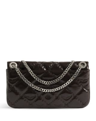 Rock II Vintage Effect Leather Monogram Clutch
