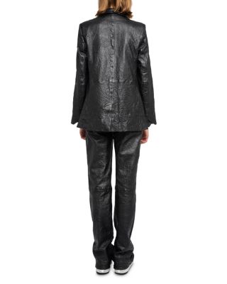 Leather Crinkle Jacket