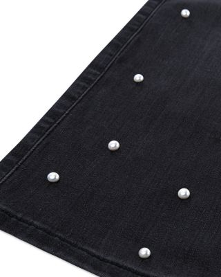 Girls' High Rise Wide Leg Embellished Jeans - Little Kid, Big Kid