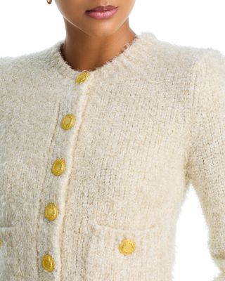 Una Crewneck Cardigan Sweater