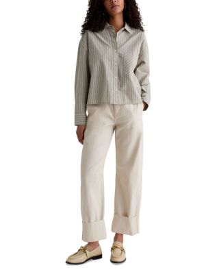 Mercer High Rise Barrel Leg Jeans in Blush Canvas