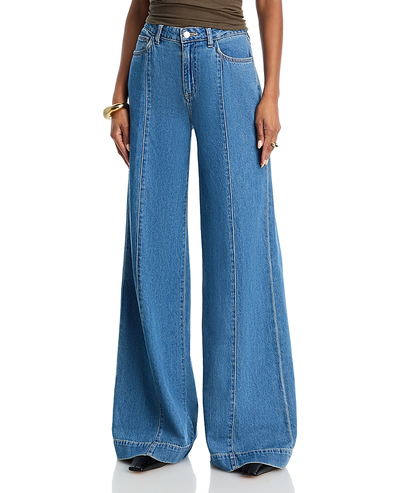 L'Agency Sandy High Rise Wide Leg Jeans