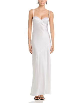 silk bias cut dress Helmut Lang Women's Silk Maxi Dress - Black