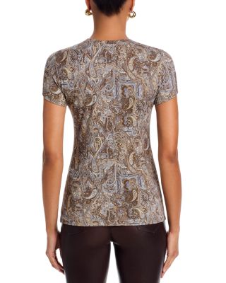 Ressi Ditsy Paisley Print Crewneck Tee