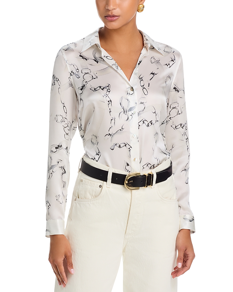 L'Agence Tyler Silk Printed Blouse