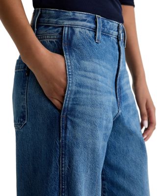 Mercer High Rise Cuffed Barrel Jeans in Nouveau