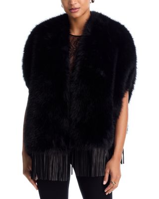Nathalia Faux Fur Cape