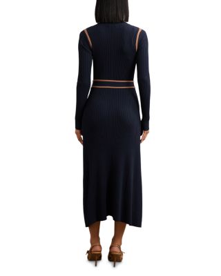 Ella Color Blocked Knitted Midi Dress