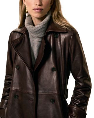 Hattie Leather Trench Coat
