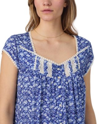 Cap Sleeve Floral Waltz Nightgown