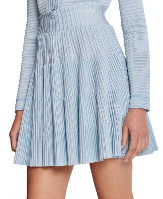 A-Line Textured Knit Skirt