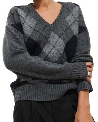 Campbell Argyle V Neck Sweater