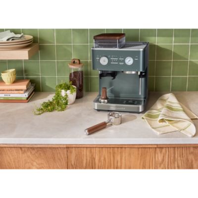 Semi Automatic Espresso Machine with Burr Grinder