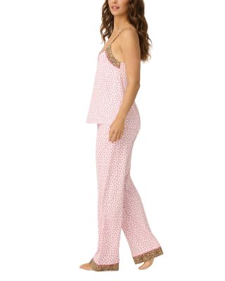 x PQ Swim Contrast Trim Floral Cami &amp; Pant Pajama Set
