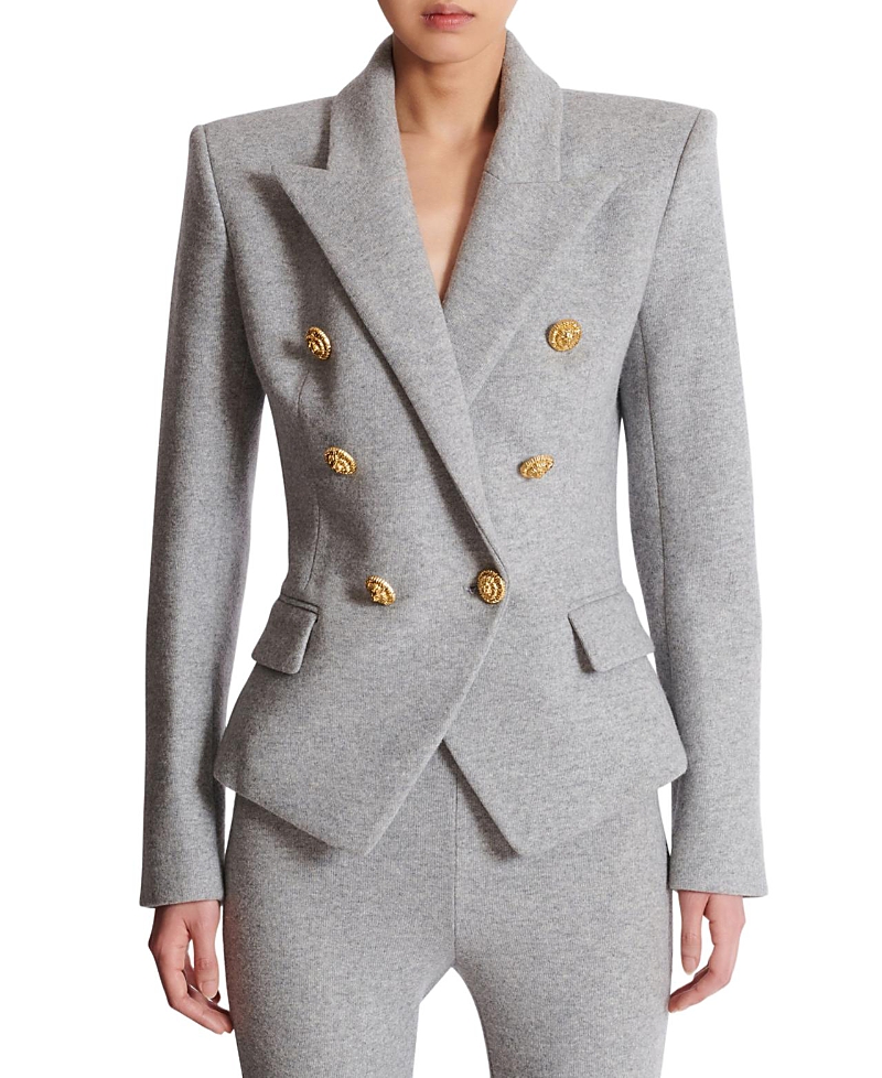 Balmain Cotton Knit 6-Button Jacket
