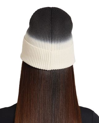 Frances Dip Dye Rib Knit Merino Wool Beanie