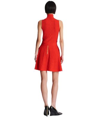  Sleeveless Crocodile Knit Top