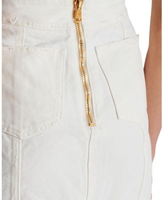 Short Cotton Canvas Skirt