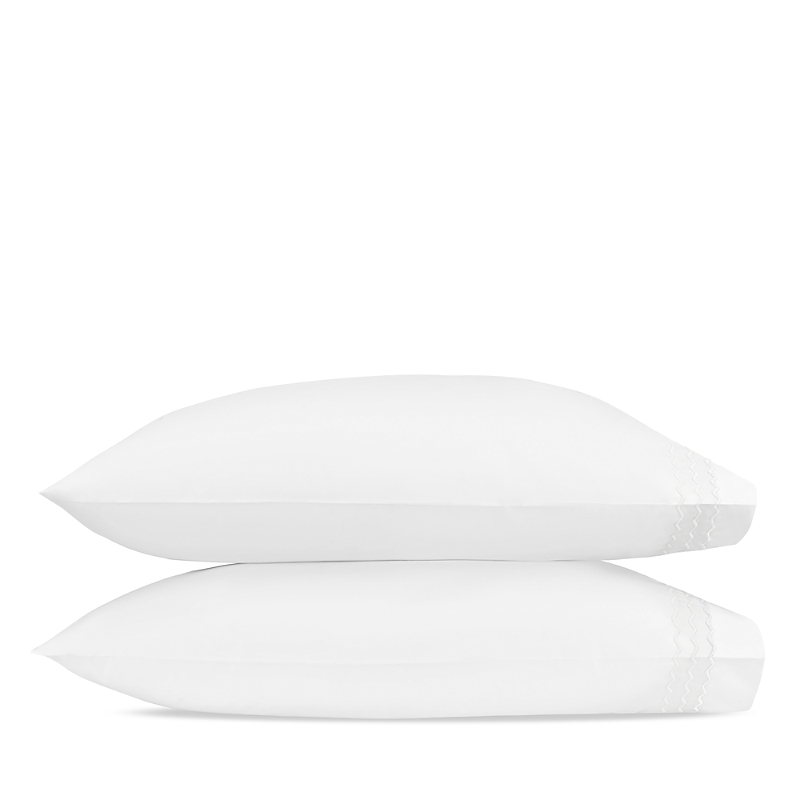 Matouk Axel King Pillowcase, Pair In White
