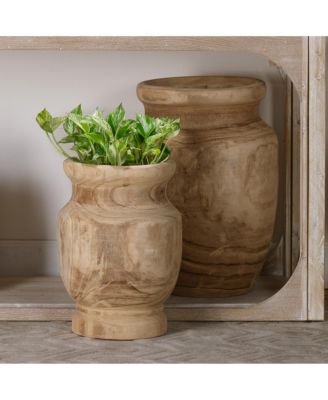 Laguna Wooden Decorative Vase