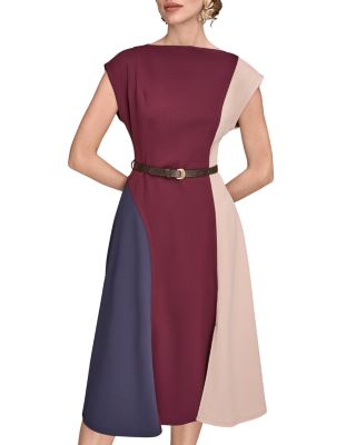 Color Block A Line Dress