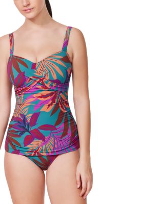 Plantopia Crisscross D Cup Tankini Top