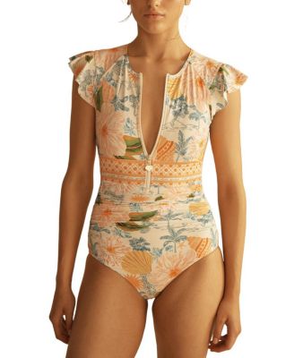 ALCIO&nbsp;Ruffle Sleeve One Piece