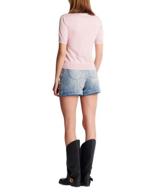  Embleme-Embroidered Knit Top