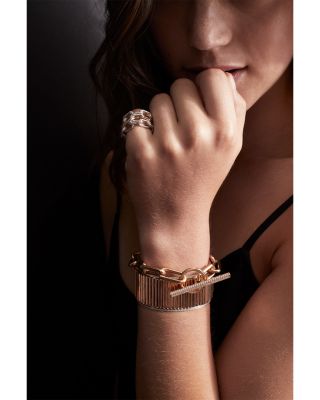 18K Rose Gold Saxon Diamond Chain Link Ring