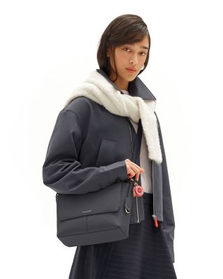 Medium Leather Flaire Messenger Bag